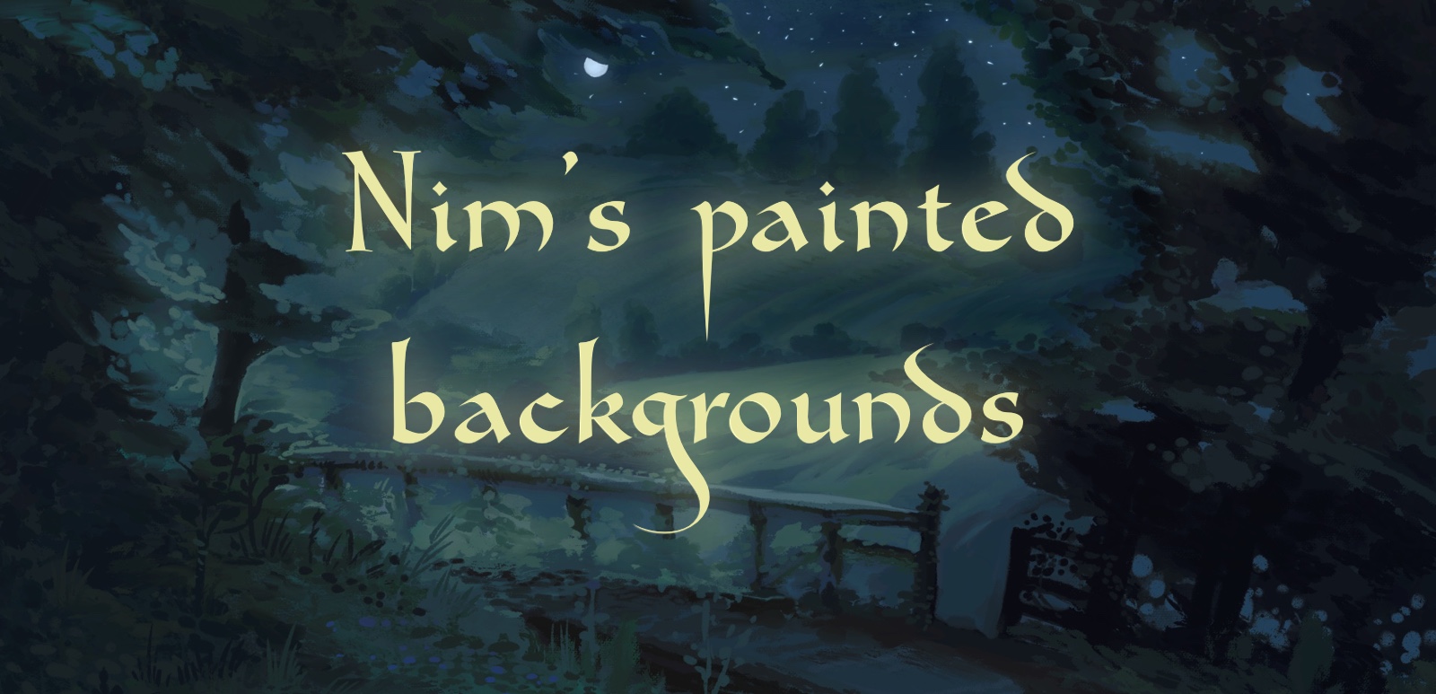 Painted forest backgrounds for VNs