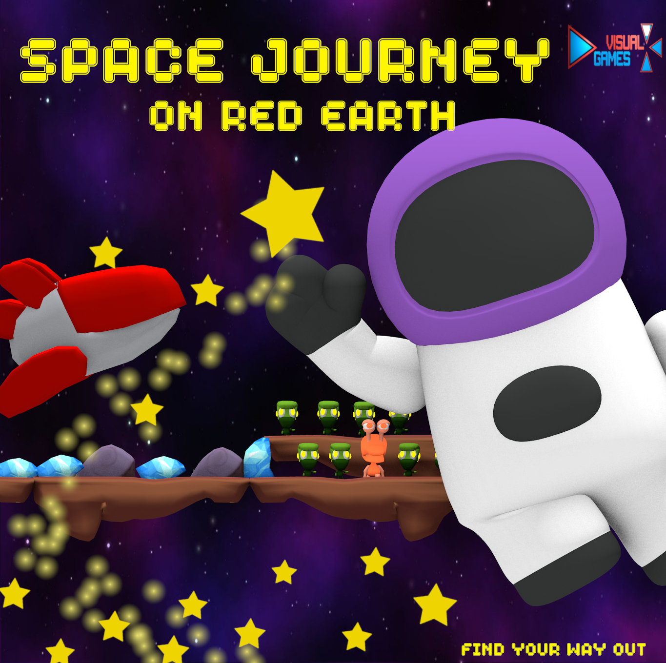 Space Journey on Red Earth