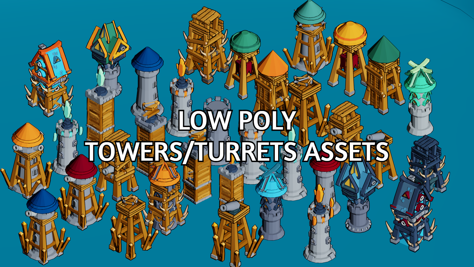 Low Poly Towers/Turrets Asset Pack