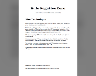 Rule Negative Zero  