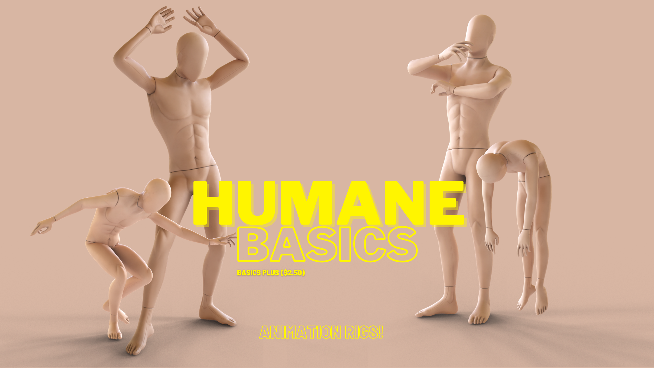 Humane Basics - 3D Game Ready Character Animation Rigs