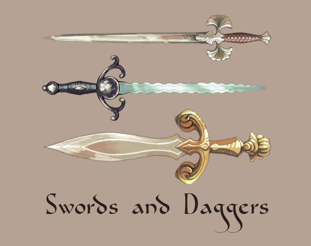 Painted Swords and Daggers by Nim