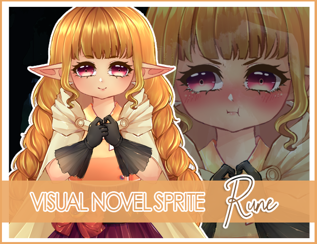 Rune - Visual Novel Sprite by Minty
