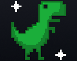 Chrome dino game pixel art