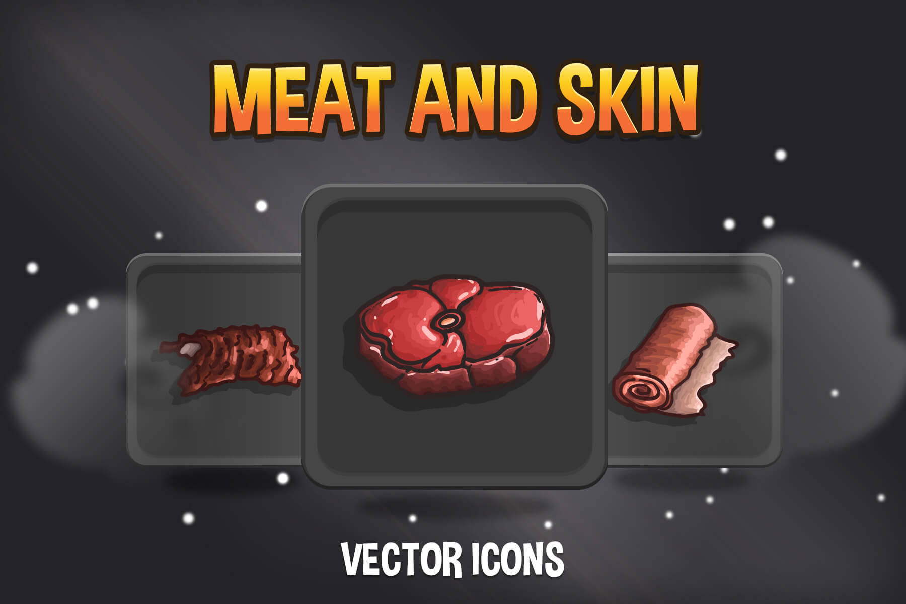 Free Meat and Skin Game Icons by Free Game Assets (GUI, Sprite, Tilesets)