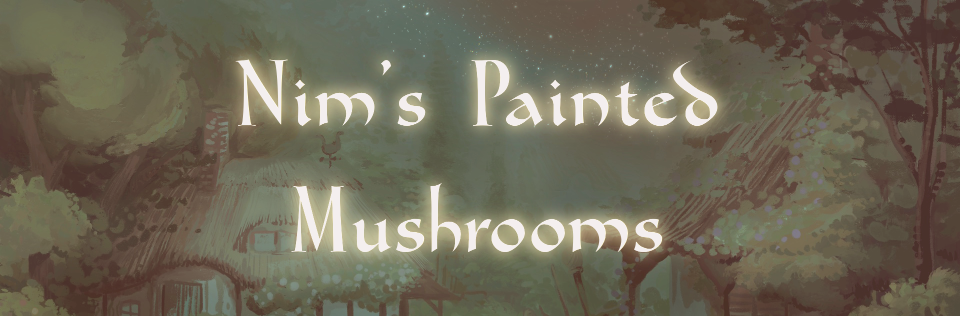 Painted Mushroom set