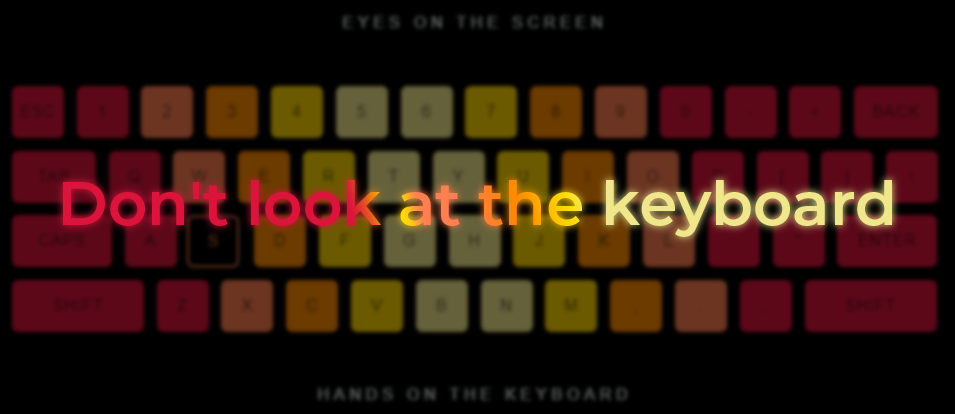 Don't look at the keyboard