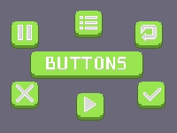 Pixel buttons 32x32 and font by LimB0