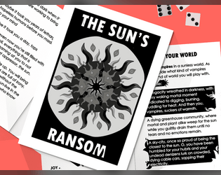 The Sun's Ransom   - a gmless ttrpg where you play vampires restoring the sun 