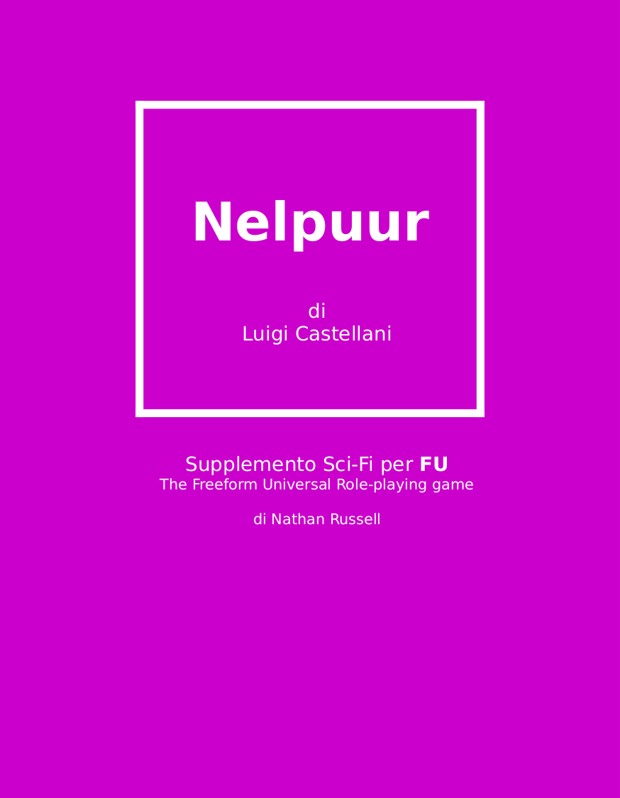 Cover image for Nelpuur, un supplemento Sci-Fi per FU