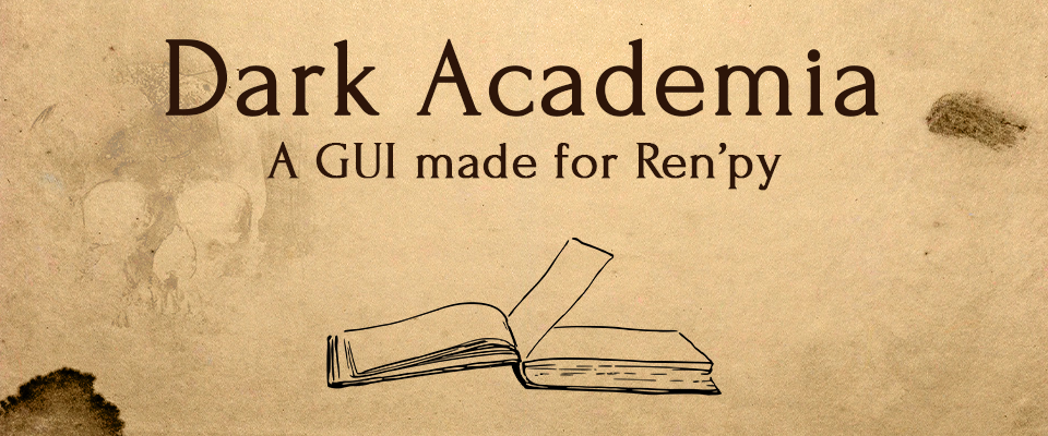 Dark Academia Ren'py GUI Design