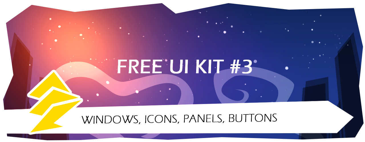 Assets: Free UI KIT #3 [Windows, Icons, Panels, Buttons]