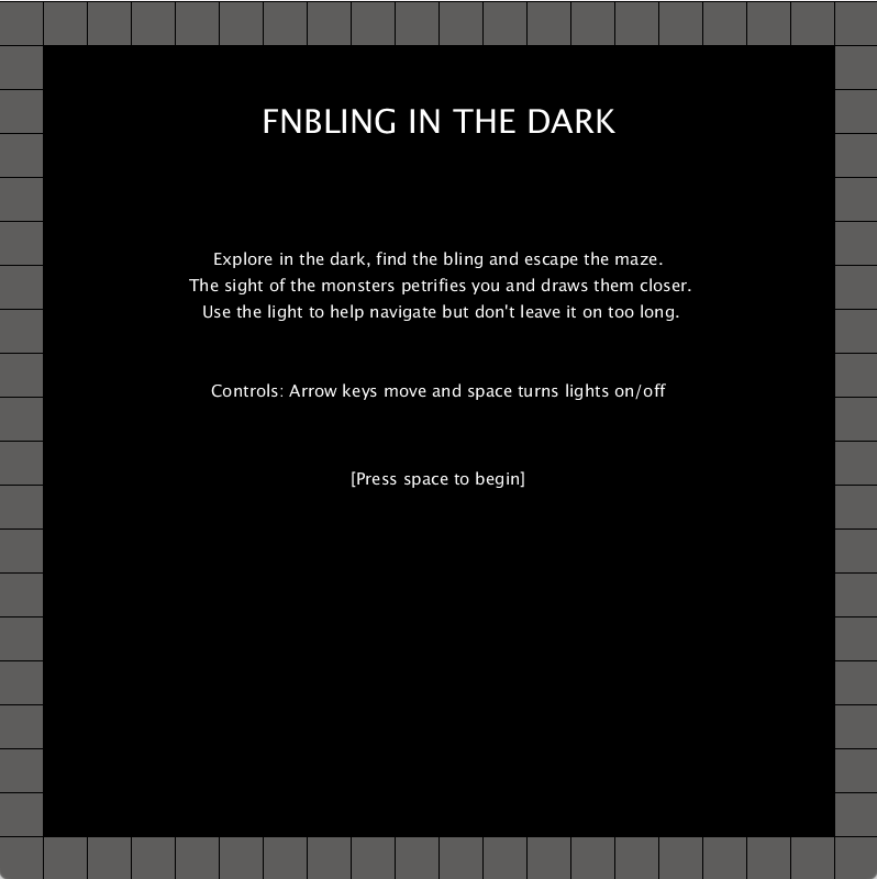 fnbling in the dark