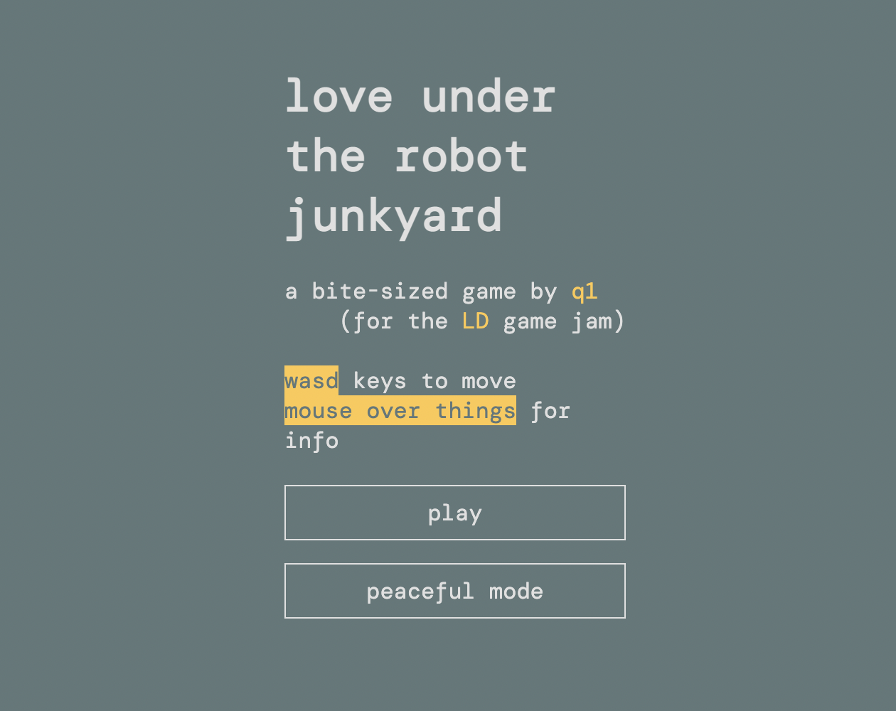 Cover image for love under the robot junkyard