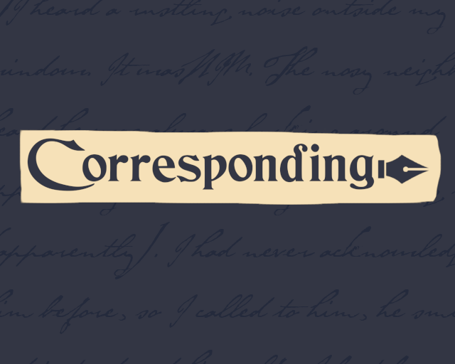 Cover image for Corresponding