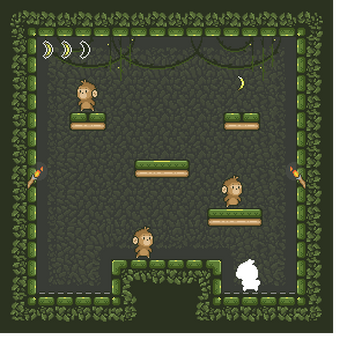 Pixel Jungle Monkey Platformer