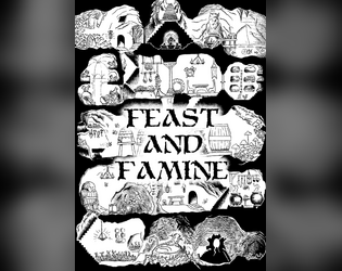 DELVE: Feast and Famine Expansion   - Hunger and farming mechanics for DELVE: A Solo Map Drawing Game 