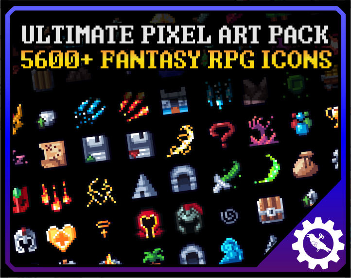 1000+ RPG Icons Pixel Art Pack Download 