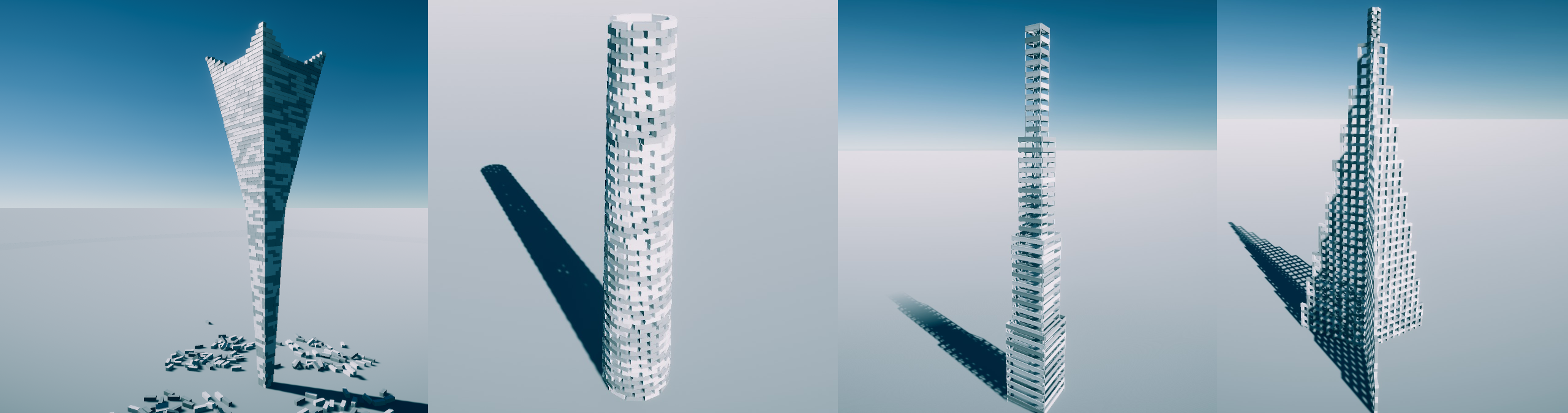 Build Brick Towers to Throw Cubes into
