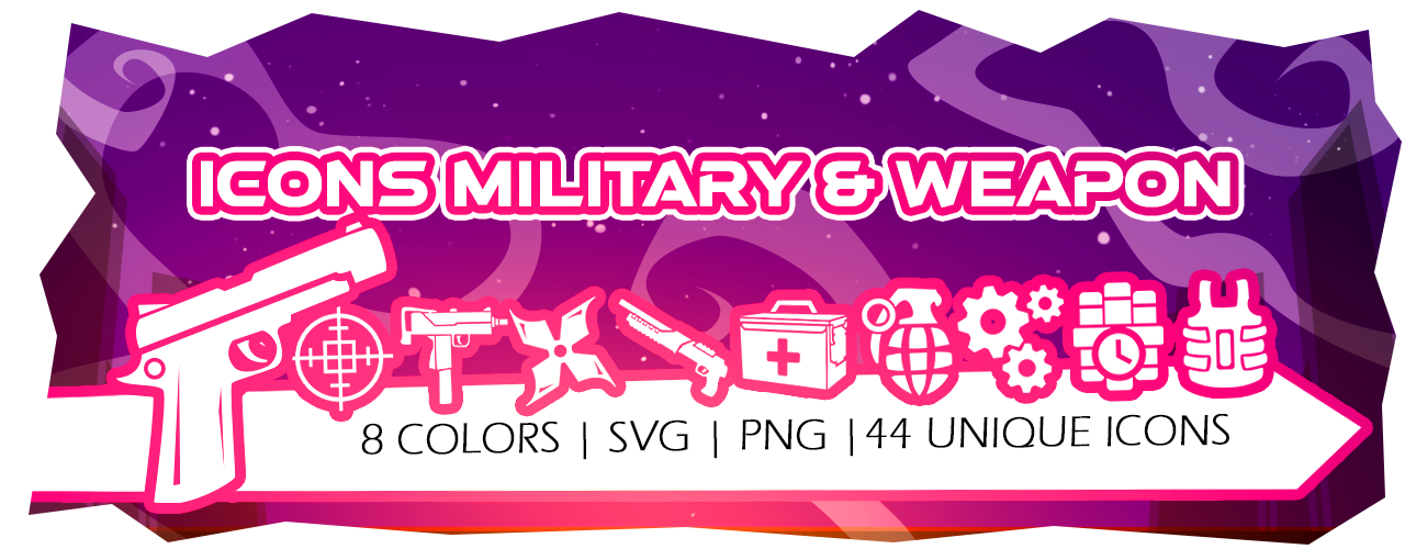 Assets: Icons Military & Weapon [+44]