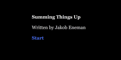 Cover image for Summing Things Up