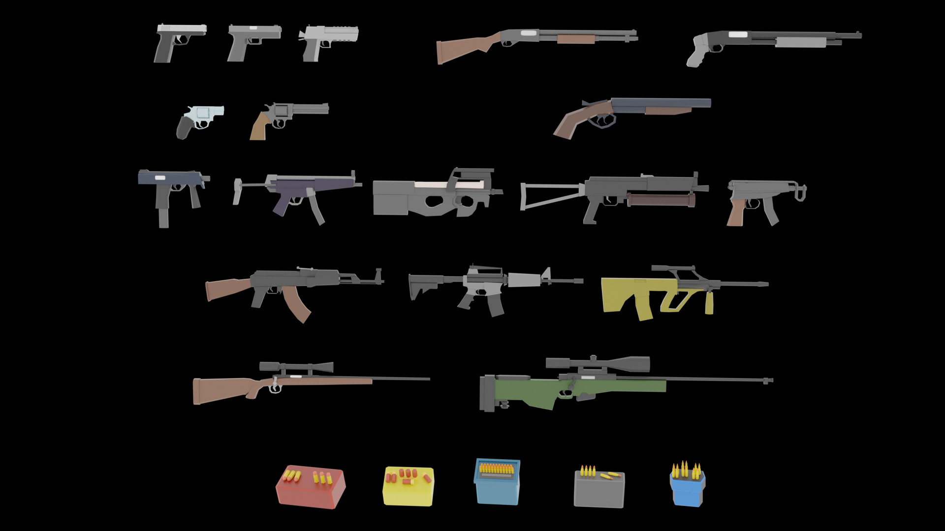 Low Poly Weapons Pack V.1