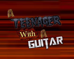 a teenager with a guitar