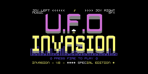 Cover image for U.F.O Invasion V2 - Special Edition - C64.