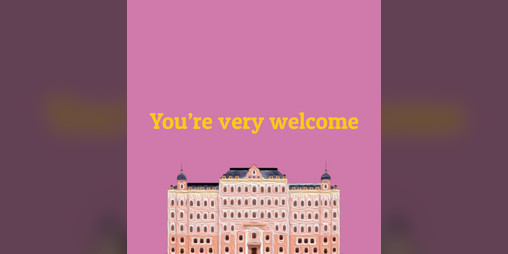 Cover image for You're very welcome
