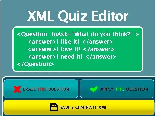 XML Quiz Editor By André Jeller Studio