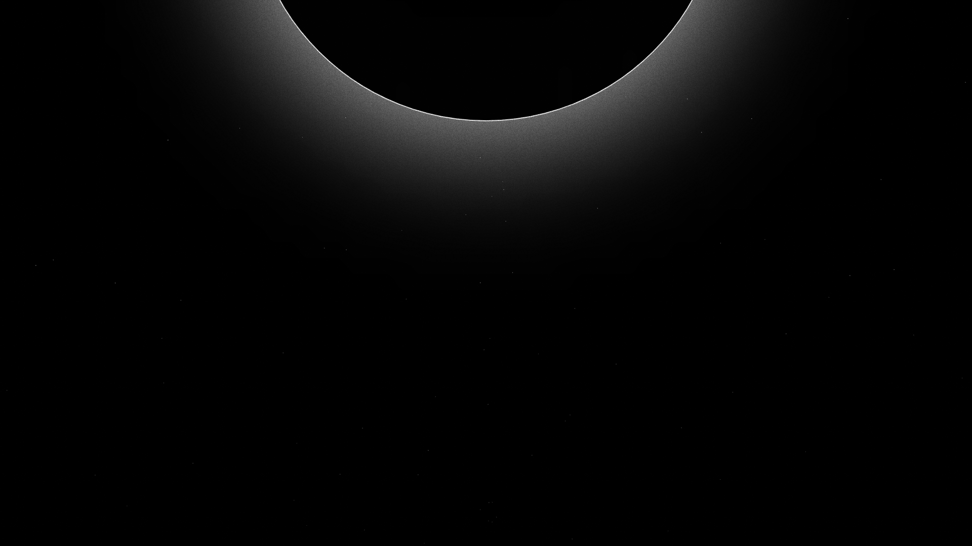 Total eclipse with procedural stars