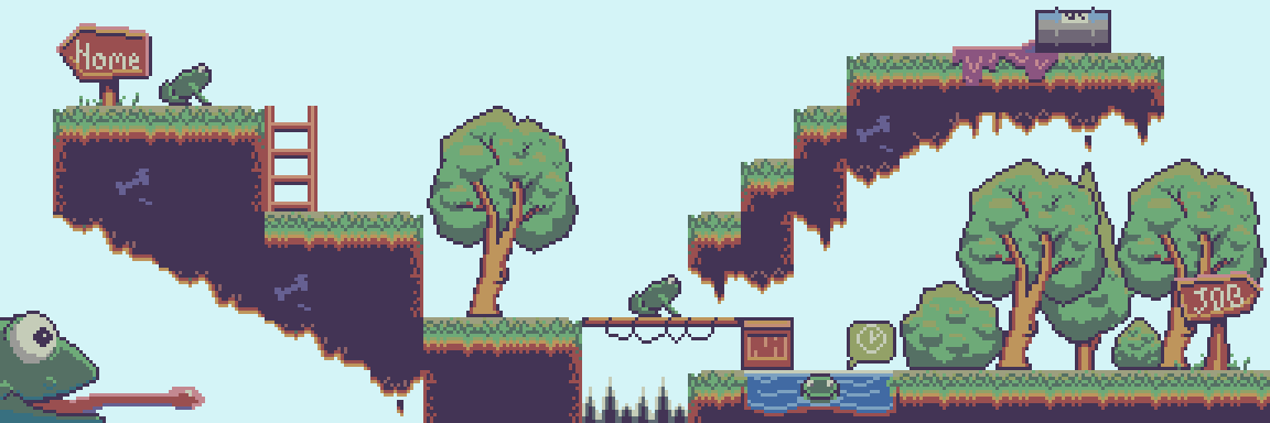 Frog Platformer Tileset