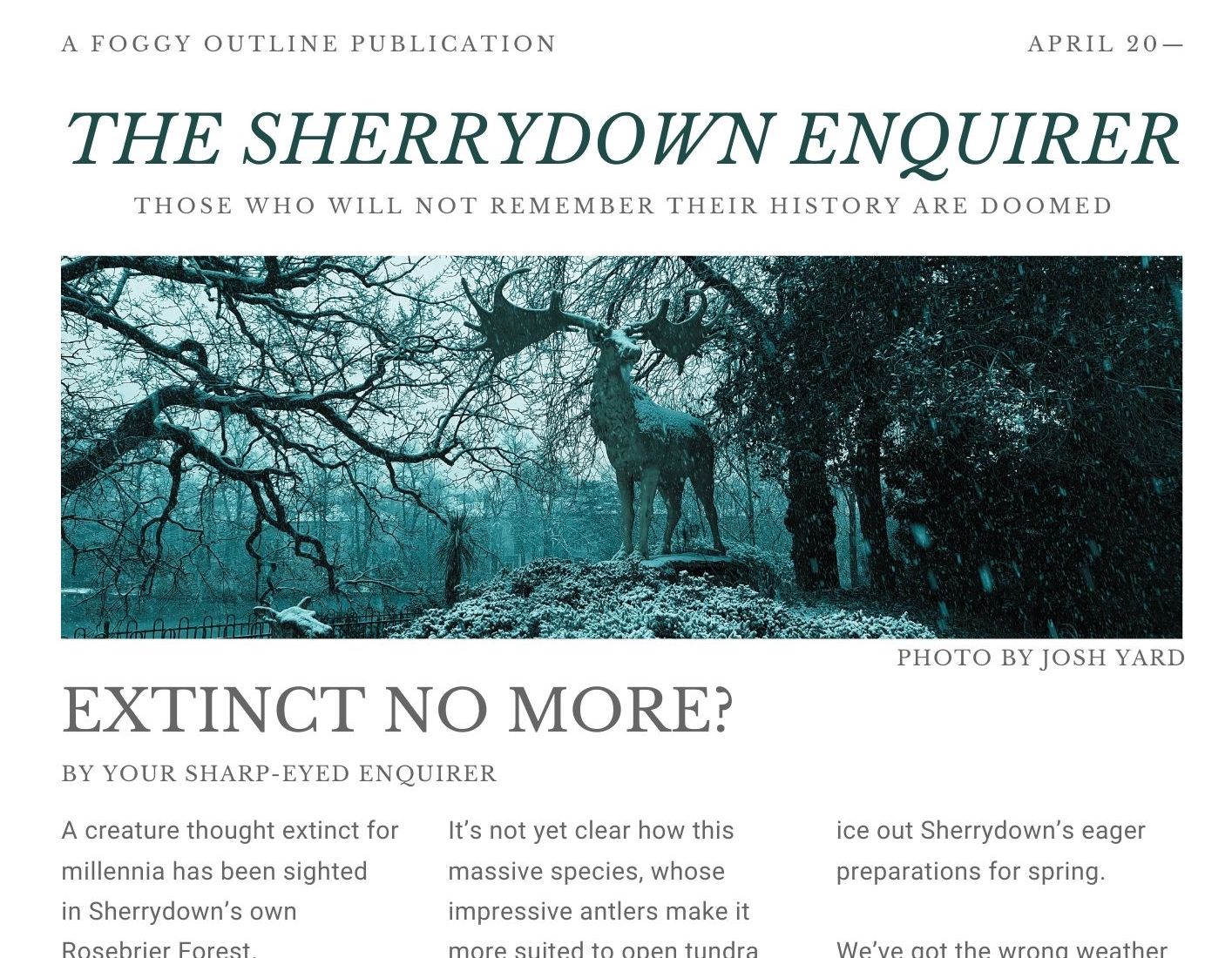 Cover image for Sherrydown Enquirer 2: Cold Snap