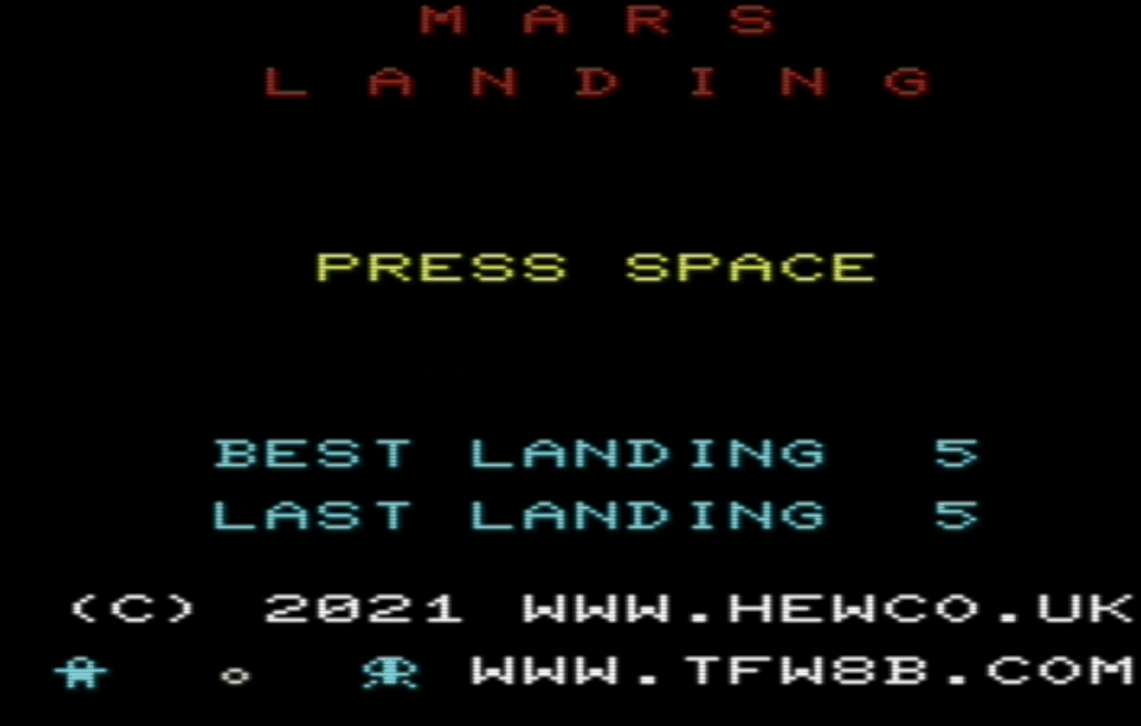 Cover image for Mars Landing (Vic20)