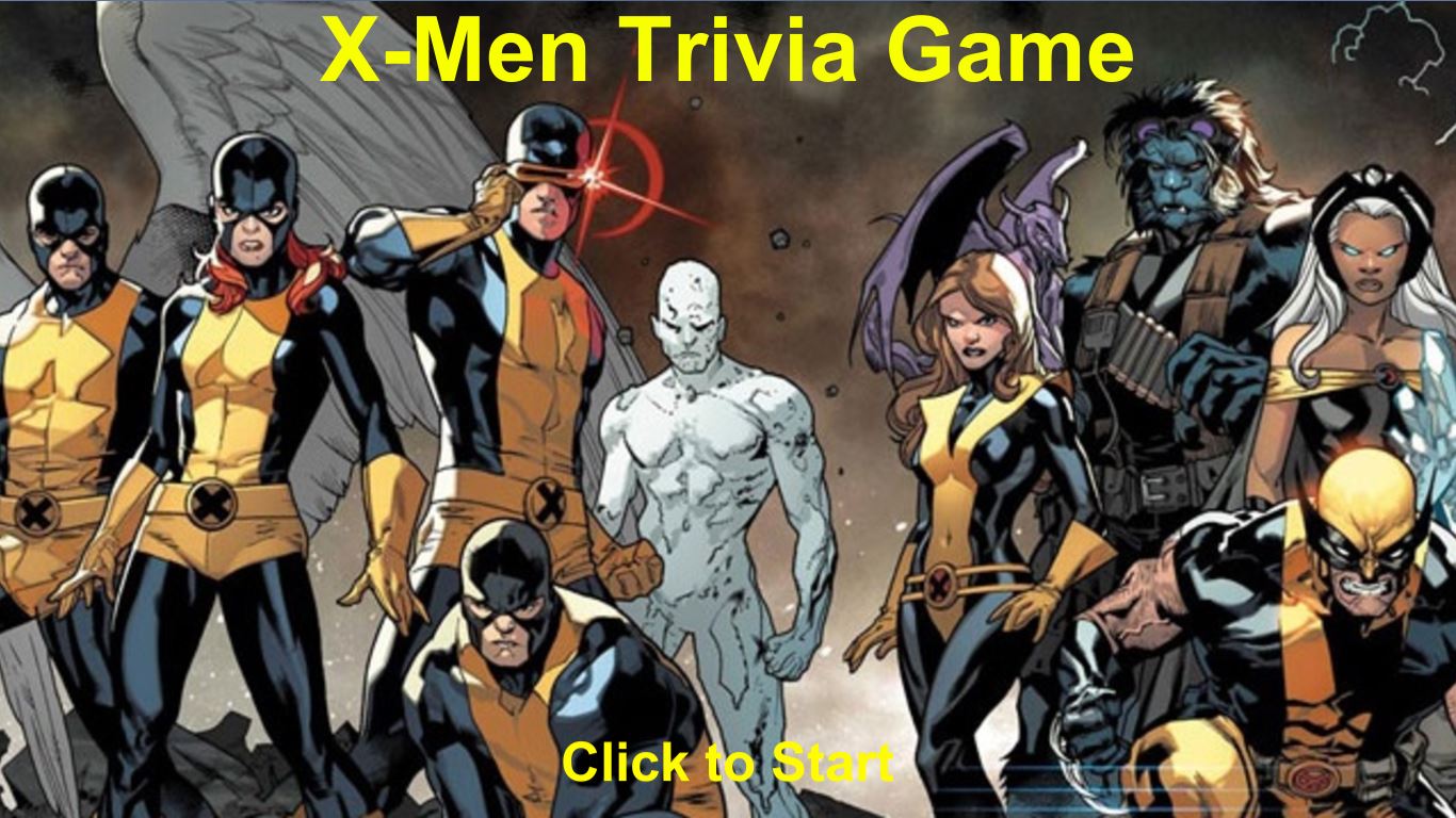 X Men Trivia Game By Benmiester