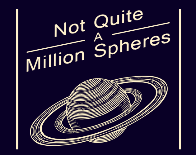 Cover image for Not Quite A Million Spheres(A Troika Chapbook)