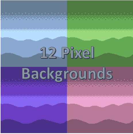 12 Monochrome Pixel Backgrounds