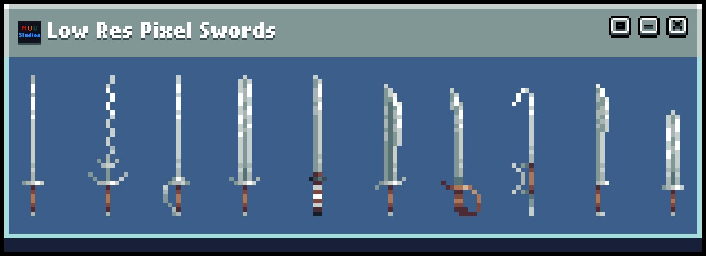 Low Res Pixel Swords