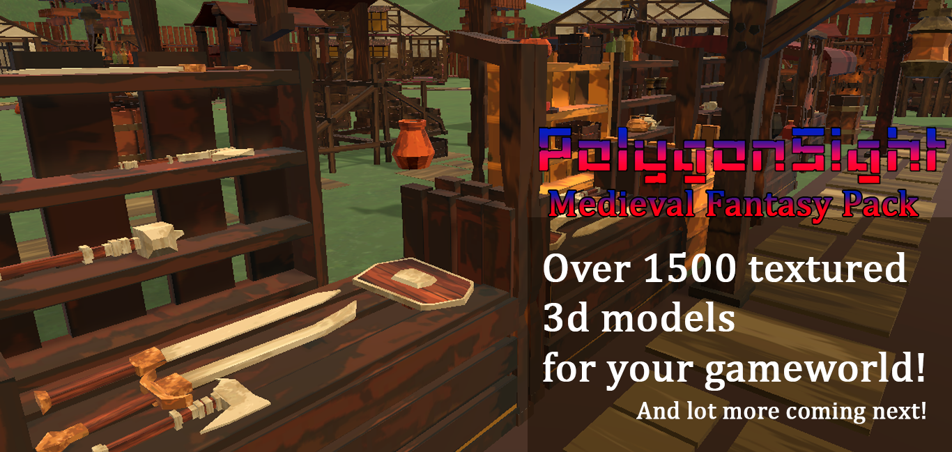 1500+ lowpoly textured medieval props!