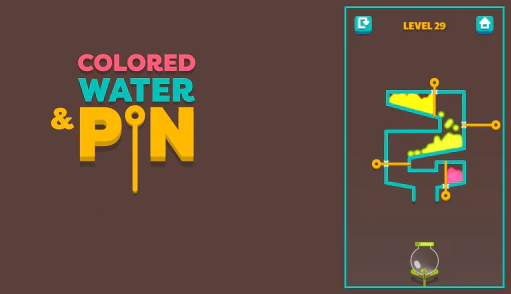 Colored Water & Pin