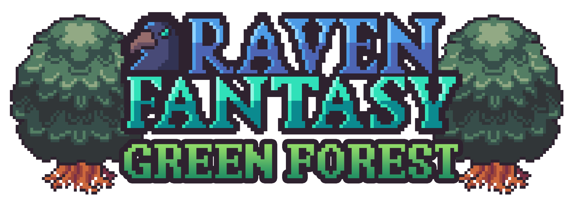 Raven Fantasy - 2D PixelArt Tileset and Sprites - Green Forest - FREE