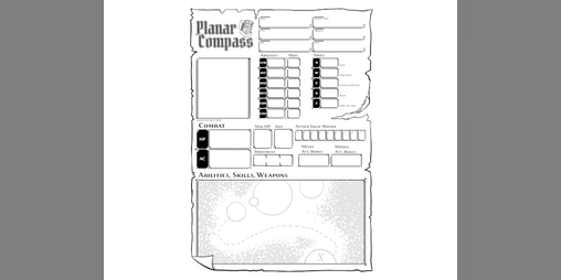 Cover image for Planar Compass Character Sheet