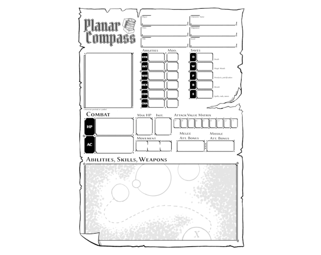 Cover image for Planar Compass Character Sheet