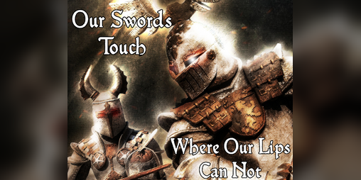 Cover image for Our Swords Touch Where Our Lips Can Not