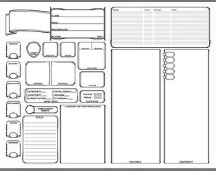 Landscape 5e Character Sheet  