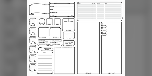 Cover image for Landscape 5e Character Sheet