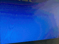 jelly fish in blue water pixel movement animation on Amstrad CPC
