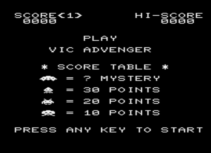 Cover image for VIC Advenger - VIC20 VIC-20 VIC 20