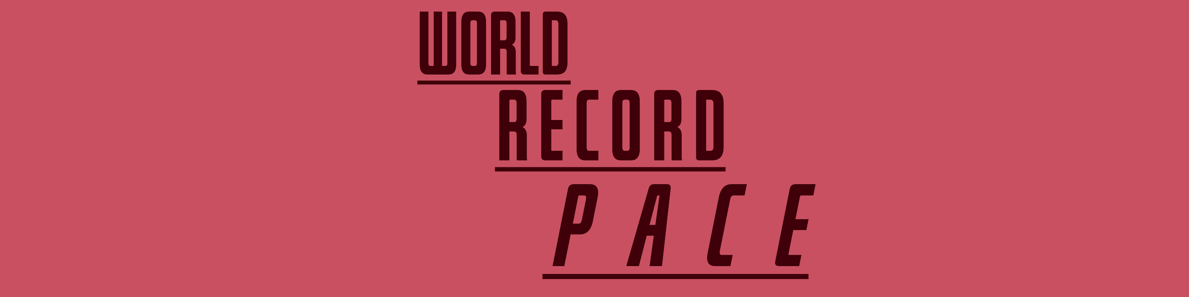 World Record Pace