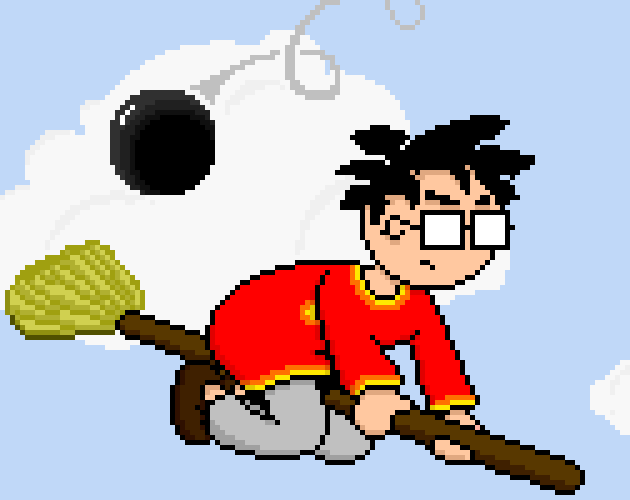 Flying Wizard Broomstick Game